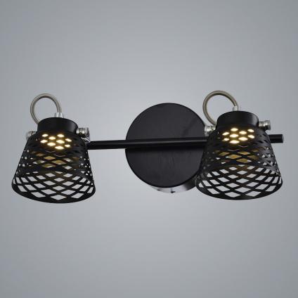 Спот 17143/2 BK+CR черный/хром 2x40W E14 d300 h140, WAN19